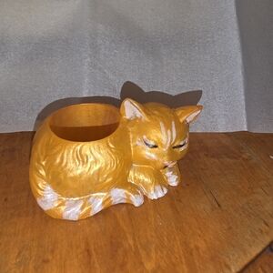 Little Orange Cat Resin Succulant Planter Xs Plant Pot For Plants